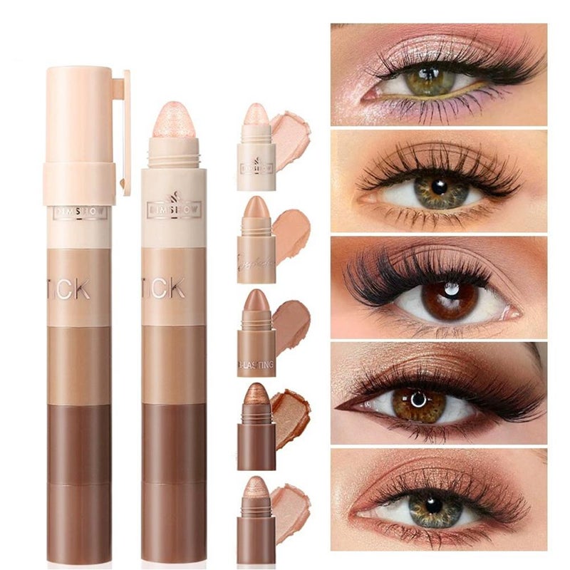 DIMSHOW 5-Section Lazy Eyeshadow Pencil Shimmering Eyeshadow Stick